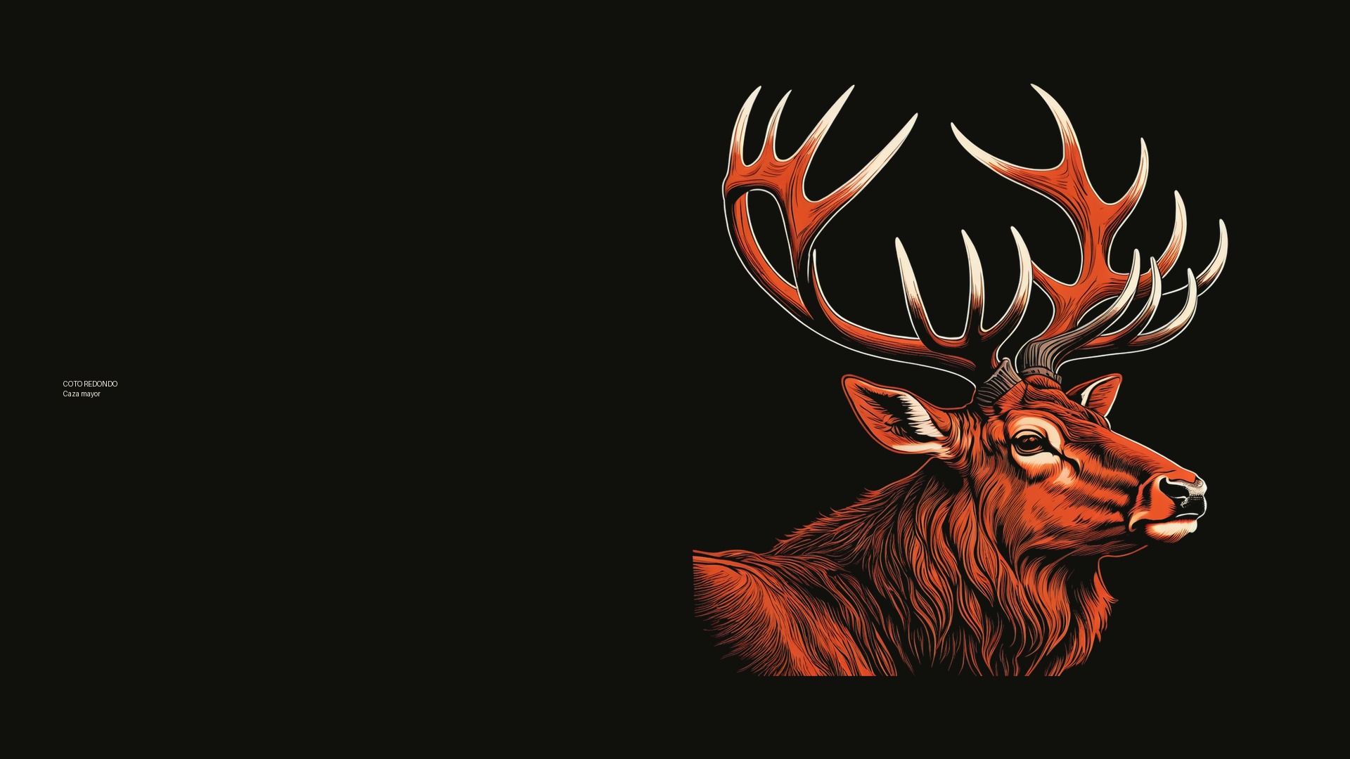 Camiseta negra con el dibujo de la berrea, un venado llamando en el monte